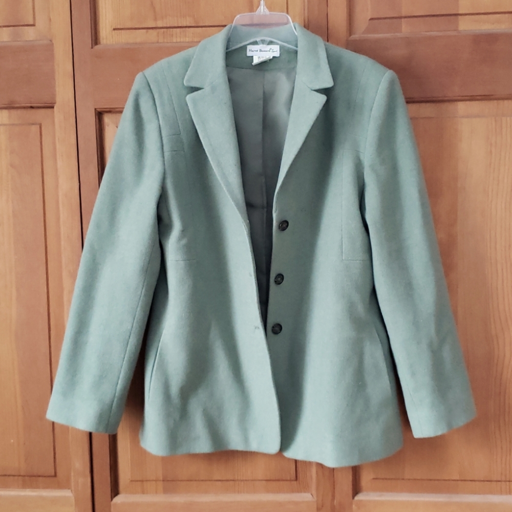 Vintage Green Wool Pea Coat